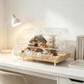 Clear Acrylic Hamster Cage, Villa-Style with Natural Wood Accessories, 8-in-1 Setup, 21.5" x 11.8" x 12.6
