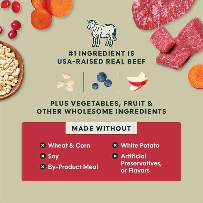 Instinct RawBoost, Natural Dry Dog Food with FreshDried Raw, Whole Grain Recipe - Real Beef & Barley, 3.5 lb. Bag