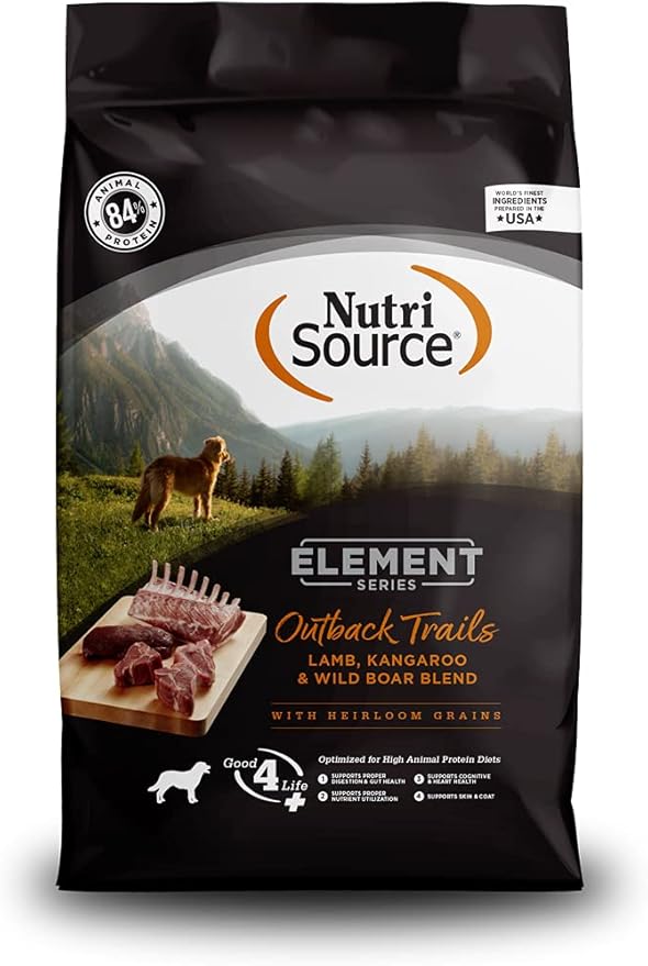NutriSource Element Series Outback Trails Dry Dog Food, Lamb, Kangaroo and Wild Board, 4LB