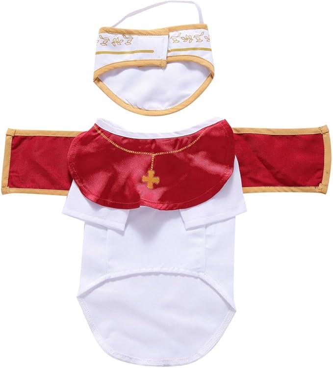 Puppy King Costume Halloween Christmas Funny Party Cosplay Clothes for Cat, Small Dog