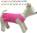 Pet Clothes Small Dog Clothing Blank Color Sport Dress T-Shirts Tee Dresses Tanks Top for Small Size Female Dogs Summer Spring Pet Costumes 100% Cotton (XL, Rose-red)