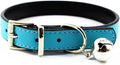 Metal Buckle Pet Collar with Bell Suit for Cats or Puppy Dogs White/Black/Red/Pink/Blue/Brown (S (Collar), Blue)