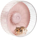 Silent Hamster Wheel, 10in Hamster Wheel No Stand, Double-Bearing Quiet Spinner for Syrian Hamsters, Hedgehogs, Mice & Small Pets, Pink