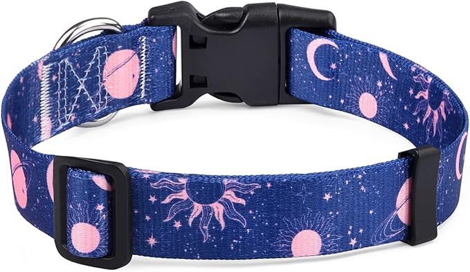 Dog Collar for Small Dogs Cats, Soft Comfy Pet Collar for Small Medium Large Dogs, Universe Pattern for Boy Girl Puppy Dogs Cats(Universe,XS)