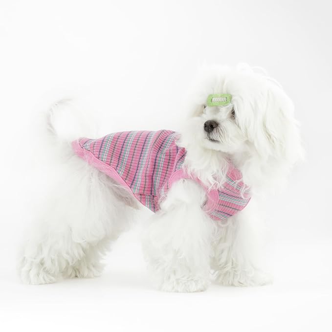Elevate Your Pet's Comfort and Fashion: Premium 100% Cotton Rib Dog Shirt Vest for Small Breeds Like Chihuahuas, Yorkies, and Puppies .Year-Round Style with Tank-Style Puppy Attire Light Pink XS