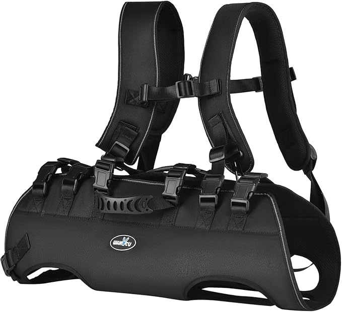 Wakytu Dog Lift Harness for Small Dogs,Dog Backpack Carrier,Adjustable Padded Breathable Straps for Dogs, Disabled, Joint Injuries, Arthritis,S(4.5-7.5LBS)