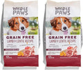 Whole Paws, Grain-Free Dry Dog Food, Lamb & Lentil Recipe, Enhanced with Fiber & Prebiotics, 4 lb (Pack of 2)