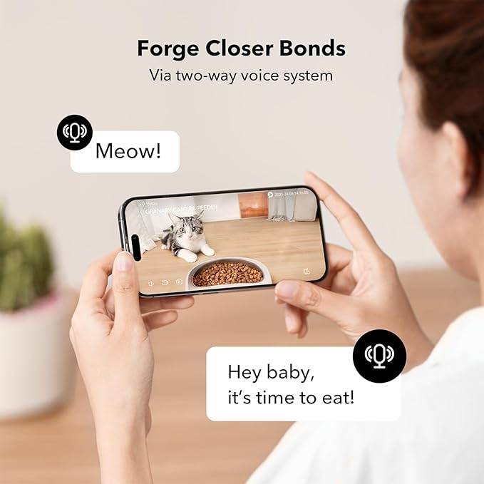PETLIBRO Automatic Cat Feeder with Camera,1080P HD Video with Night Vision,5G WiFi Pet Feeder-with 2-Way Audio,Low Food & Blockage Sensor,Motion & Sound Alerts for Cat-& Dog Single Tray,(Pack of 4)