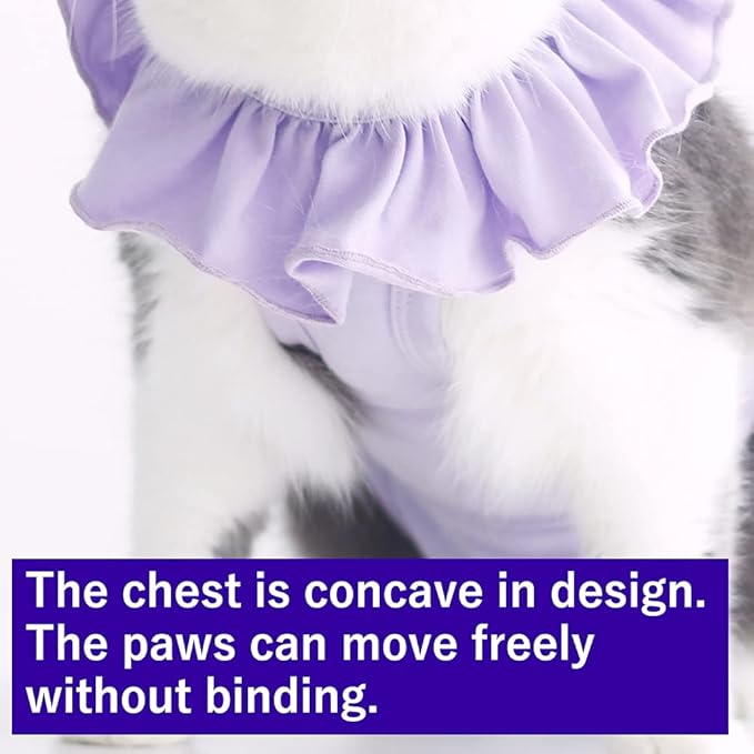 Cat Recovery Suit for Abdominal Wounds and Skin Diseases,Breathable Surgical Recovery Shirt After Surgery Wear Anti Licking Wounds,E-Collar Alternative for Female Cats Kitten(RSC01-green-m)