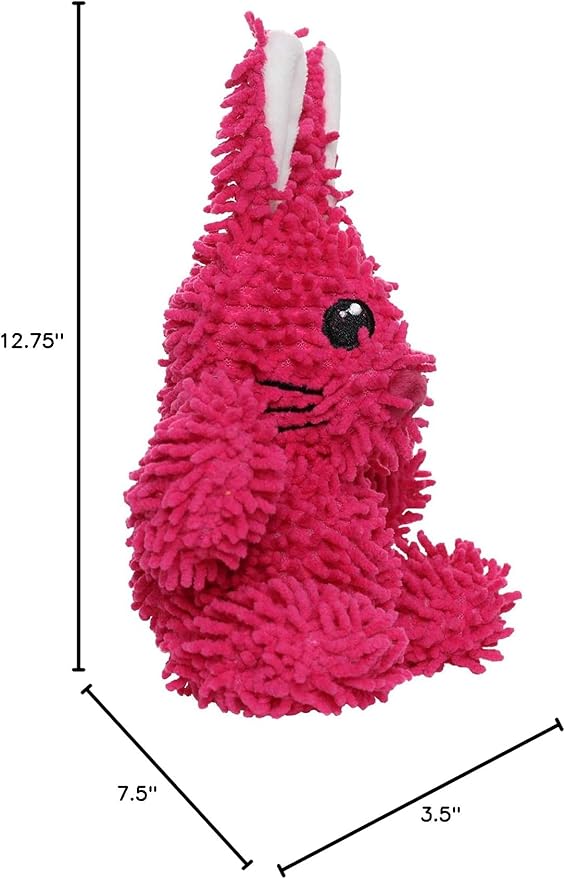 MIGHTY- Microfiber Ball - Farm – Made with Squeaker Balls and Minimal Stuffing. Strong & Tough. Interactive Play. Machine Washable & Floats (Rabbit, Jr)
