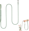 Hands Free Cat Leash Lightweight 4.1-7.2FT Adjustable Durable Rope Leash with Padded Handle, Versatile Crossbody Waist Lead for Cats Puppy ≤26lbs Outdoor Walking (Olive, S)