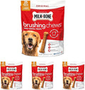 Milk-Bone Brushing Chews Original Chicken Flavor Daily Dental Dog Treats, Large, 33.7 Oz. Bag (Pack of 4)