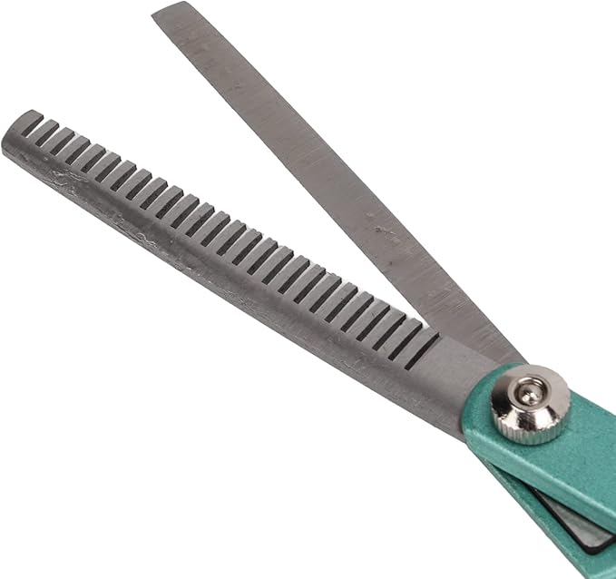 Dog Grooming Kit,Pet Grooming Scissors Set Color Paint Split Scissors Rabbit Hair Trimming Stainless Steel Set for Dogs Cats Rabbits (Green)