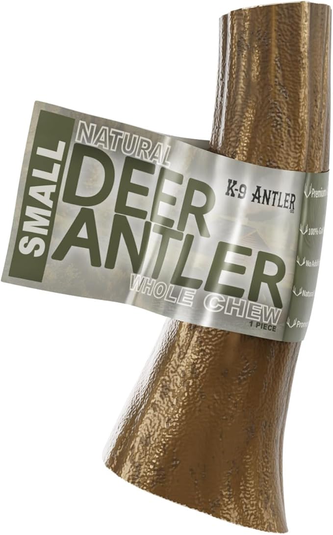 Deer Antlers for Dogs – Small Whole (4-6 Inch), Durable Chew for Aggressive Chewers, Naturally Shed in The Wild, Responsibly Gathered in The USA