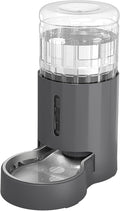 JUNSPOW Cat Water Dispenser and Stainless Steel Bowl, Automatic Gravity Water Dispenser for Cats or Small Medium Size Dogs, Large Capacity, Easy to Clean and Safe for Pets