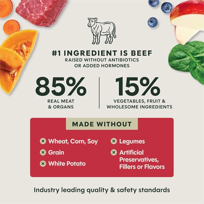 Instinct FreshDried Bites, Natural Freeze-Dried Dog Food, Grain-Free - Grass-Fed Beef, 14 oz. Bag