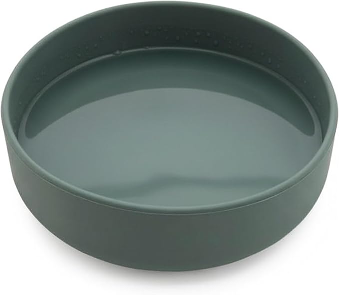 Should We Go? Dog Water Bowl - The Perfect Dish No-Spill, Less Mess Non-Tippable Water & Food Bowl, Pure Silicone with Suction Cup Fits 8 Cups 9.5" Across x 2.5" Tall, Ideal for All Pets, Large-Spruce
