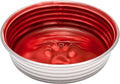 Loving Pets - Le BOL Dog Food Water Bowl Enamel Ceramic Bowl No Tip Stainless Steel Pet Bowl No Skid Spill Proof (Extra Small, Bordeaux)
