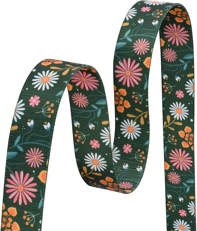 Dog Collar and Leash Set with Bohemia Floral Tribal Geometric Patterns - Soft Ethnic Style Collar Adjustable for Small Medium Large Dogs(Dark Green Flower Set,XS)