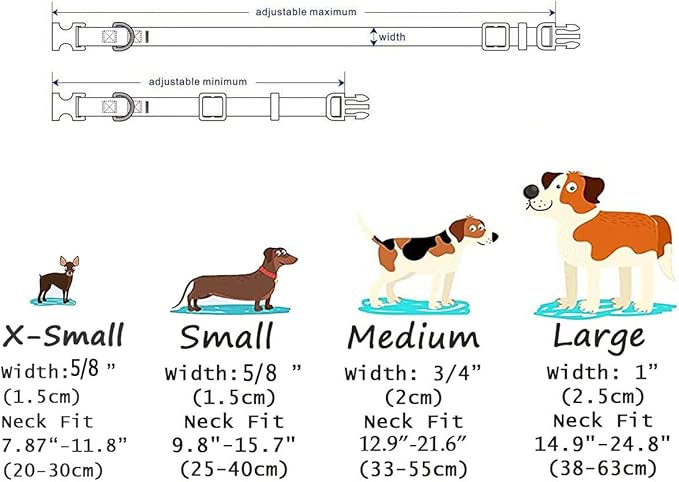 Dog Collar with Bohemia Floral Tribal Geometric Patterns - Soft Ethnic Style Collar Adjustable for Small Medium Large Dogs(Red Flower,XS)