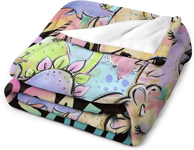 Just A Girl Who Loves Dinosaurs Blanket Cute Dinosaurs Decor Throw Blanket Gifts for Girls Super Warm Soft Plush Lightweight Fleece Flannel Blanket Winter Bedding Blanket for Kids Adults Women 50"x60"