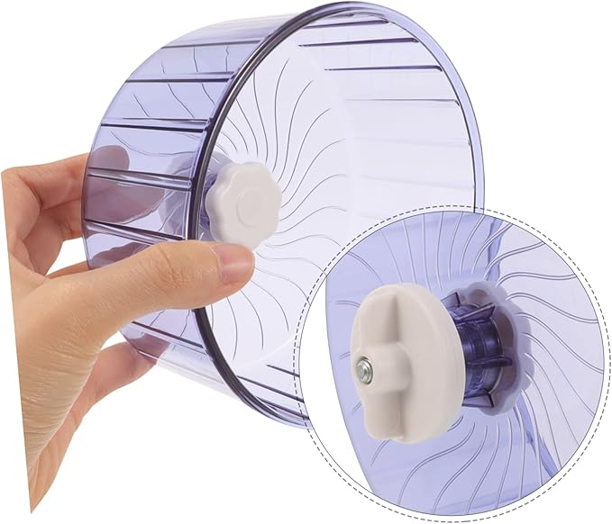 UPKOCH Silent Hamster Running Wheel Dual-Bearing Crystal Exercise Wheel for Hamsters Gerbils Hedgehogs and Chinchillas Noiseless 10-inch PET Plaything