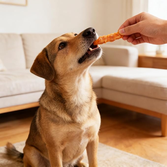 Jungle Calling 21.2 oz Dog Treats for Medium/Large Breeds Rewards - Chicken Wrapped Sweet Potato, Grain Free, Rawhide Free, Easy to Digest Treat Chews & Training Treats