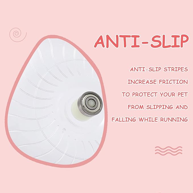 Hamster Flying Saucer Silent Running Wheel, 7 Inch, Suitable for Guinea Pigs, Hamsters, Hedgehogs and Other Small Animals to Ensure Safe Exercise (White)