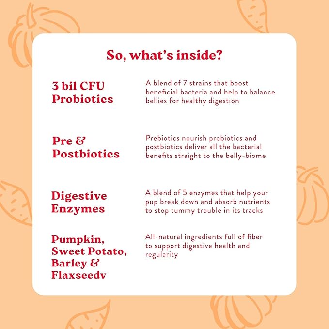 Bocce's Bakery Pumpk’n Spice Treats + Probiotic Supplement Bundle for Dogs – All-Natural, Wheat-Free Cookies & 7 Strains of Probiotics to Support Digestion – Baked in The USA with Real Ingredients