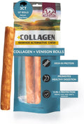 Wild Eats Water Buffalo Flavor Collagen Retriever Style Cheek Rolls 10" Dog Chews-3 Pack (Long Lasting Dog Chews Treats & Bones for Medium Dogs) Substitute for Pig Ears for Dogs