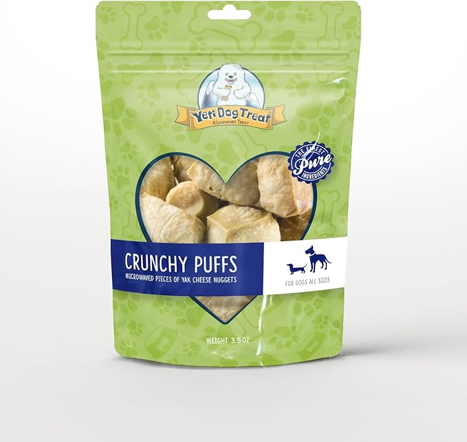 Yeti Crunchy Puffs Natural Yak Cheese Dog Treats, 3.5 Oz