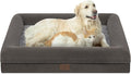 Dog Beds for Extra Large Dogs, Orthopedic Egg Crate Foam Dog Bed with Removable Washable Cover, Waterproof Non-Slip Bottom 4-Sides Removable Bolster XL Pet Couch, Olive Green