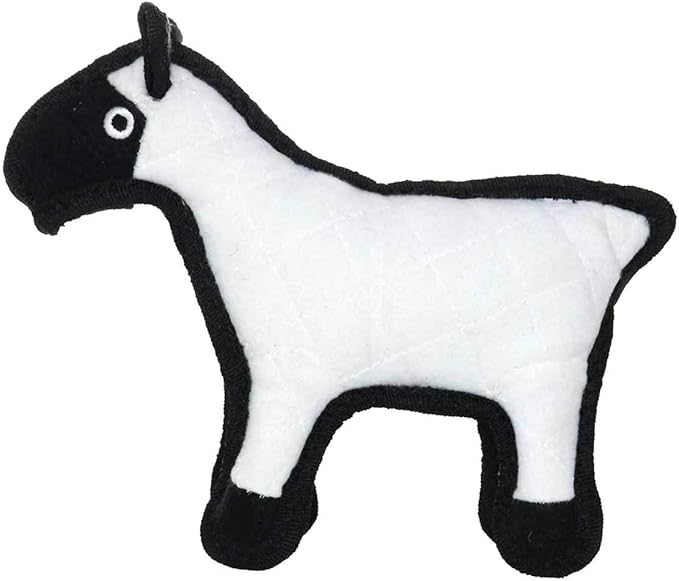 TUFFY - World's Tuffest Soft Dog Toy -Barnyard- Multiple Layers. Made Durable, Strong & Tough. Interactive Play (Tug, Toss & Fetch). Machine Washable & Floats. (Sheep, Jr 2 Pack)