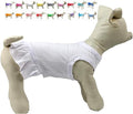 Pet Clothes Small Dog Clothing Blank Color Sport Dress T-Shirts Tee Dresses Tanks Top for Small Size Female Dogs Summer Spring Pet Costumes 100% Cotton (XS, White)