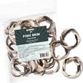 VITADAY Dog Jerky, 100% Fish Skin Dog Treats, Tough Grain-Free Rawhide Alternative, Natural Dog Jerky Treats for, Rich in Collagen & Omega-3, Low Fat, Hypoallergenic, 3 oz Pack, Ring (S)