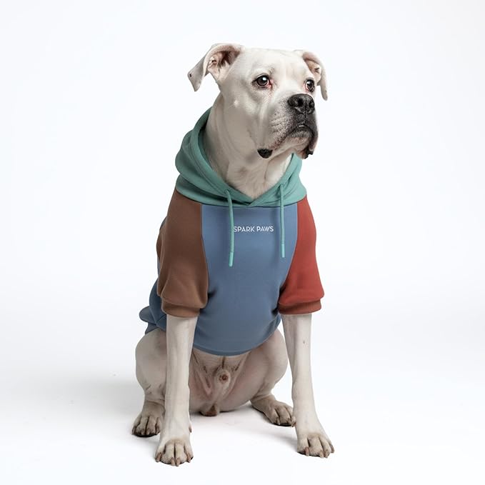 Spark Paws Dog Hoodie – Premium Dog Sweater for Small, Medium, and Large Dogs | Warm Outfits for French Bulldogs, Pitbull, Puppy, Winter Jacket Alternative - Alpine - 4XL