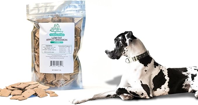 – Apple Cinnamon Low Fat All-Natural Dog Treats, 7oz Resealable Bag, Healthy Dog Training Treats, Dog Biscuits, Healthy Dog Cookies, Hand Made in The USA