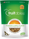 Fruitables Baked Dog Treats, Healthy Pumpkin Treat for Dogs, Low Calorie & Delicious, No Wheat, Corn or Soy, Made in the USA, Pumpkin and Apple Flavor, 7oz