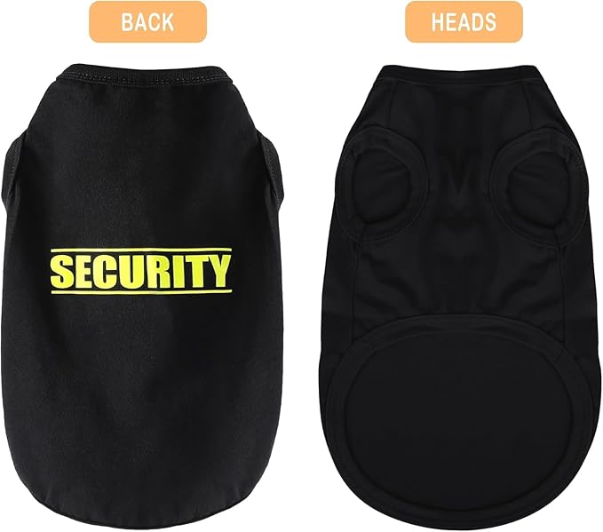 Discover Cozy Cotton Canine Wear: Soft, Lightweight, and Breathable Dog Shirt Vest with Eye-Catching Graphics(Security), Keeping Your Furry Friend Warm and Comfy! Grey XL