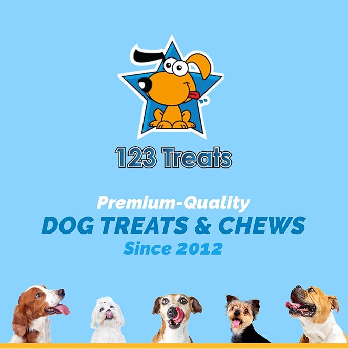 123 Treats Rawhide Chips, Premium Dog Chews from Natural Grass Fed Livestock with No Hormones, Additives or Chemicals, Tasty Long Lasting for Dogs, Improve Oral Health, 2 Lbs