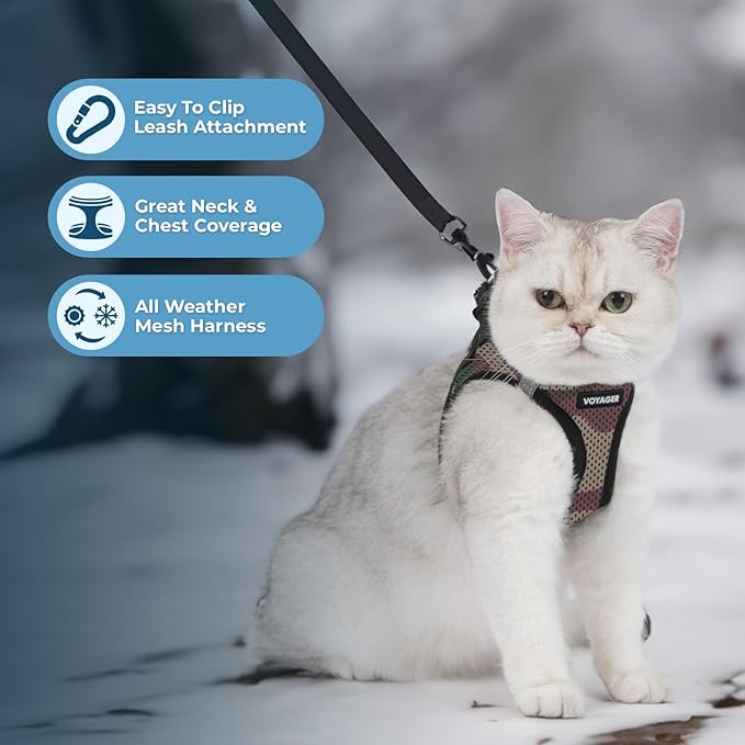 Voyager Step-in Pet Harness - All Weather Mesh, Adjustable Step in Harness for Cats and Dogs by Best Pet Supplies - 307S Army Base, XXXS