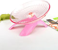 Hamster Flying Saucer Silent Running Wheel, 7 Inch, Suitable for Guinea Pigs, Hamsters, Hedgehogs and Other Small Animals to Ensure Safe Exercise (Pink)