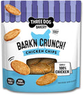 Three Dog Bakery Bark'N Crunch! Chicken Chips with 100% Real Chicken - 15 oz - Crunchy Treats for Dogs - High Protein Dog Snacks - Grain Free, No Corn or Soy, Single Ingredient Treats