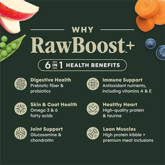 Instinct RawBoost, Natural Dry Dog Food with FreshDried Raw, High Protein, Grain-Free Recipe - Real Beef, 10 lb. Bag