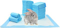 50 Pcs Rabbit Pee Pads, Disposable Guinea Pig Pee Pads cage Liners for Small Animals Ferrets, Rabbits, Hamsters, and 17.7"x23.6" (Blue, M)