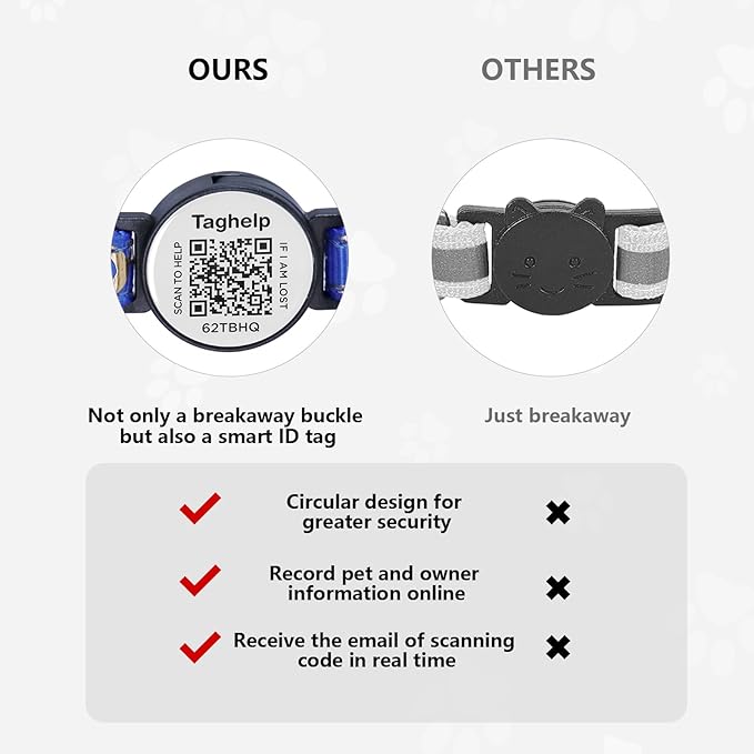 Waterproof Airtag Cat Collar, Breakaway with Stars and Moon with AirTag Holder for Apple. Solid & Safe, Pet Collar, Smart ID tag Cat Collar, Scan QR for Instant Location Alerts.NO APP (Pink B)