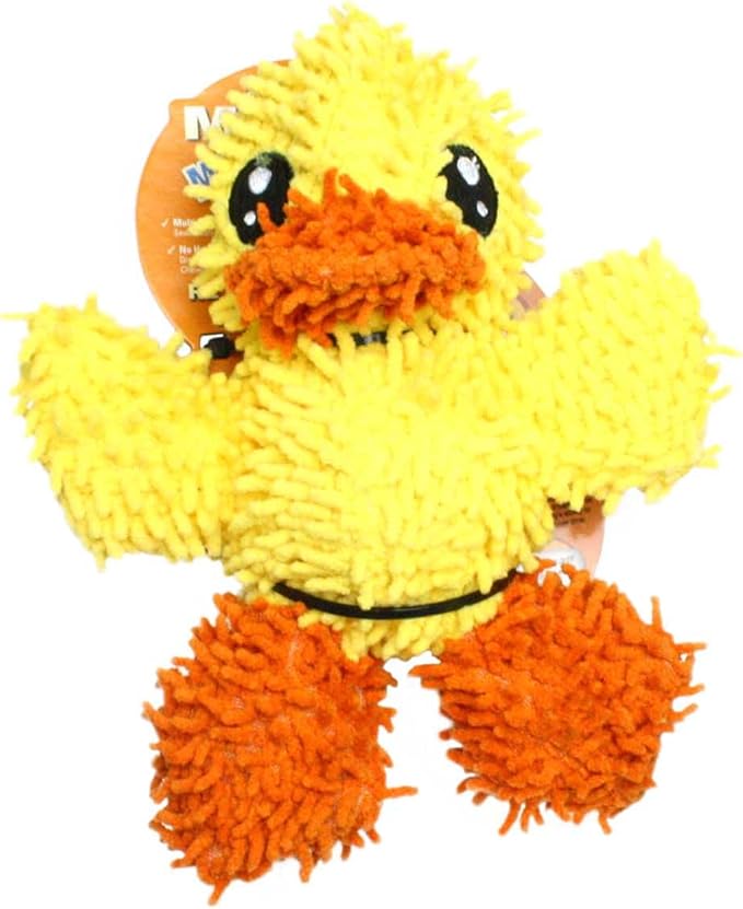 MIGHTY- Microfiber Ball Junior Duck – Made with Squeaker Balls and Minimal Stuffing. Strong & Tough. Interactive Play Dog Toy. Machine Washable & Floats