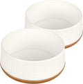 Harry Barker Small Modern Dog Bowls, 2-Pack Eco-Friendly Plastic Pet Food & Water Bowls, Non-Slip Base, Dishwasher Safe, BPA-Free, Neutral Design, Holds 3 Cups Each