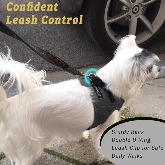 Comfort Fit No Pull Dog Harness for Medium Small Large Dogs Step-in Dog Vest Harness with Adjustable Buckle All Weather Comfortable Soft Padded Easy Control Handle Ideal for Walking Running Training