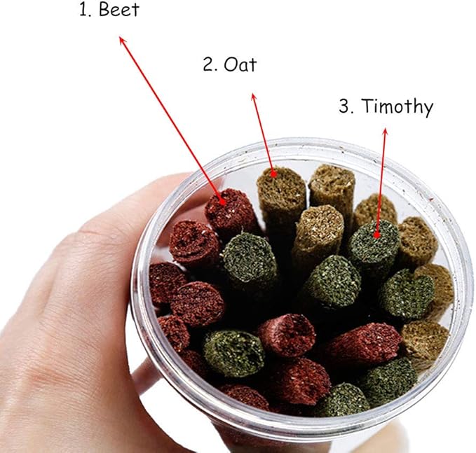 Oncpcare 25pcs Mixed Natural Grass Stick for Rabbit, Pet Chew Toys 3 Tastes of Combined Timothy Oat Beet, Molar Rod Small Pet Natural Snacks for Guinea Pigs, Rabbits, Bunny, Chinchilla, Hamsters